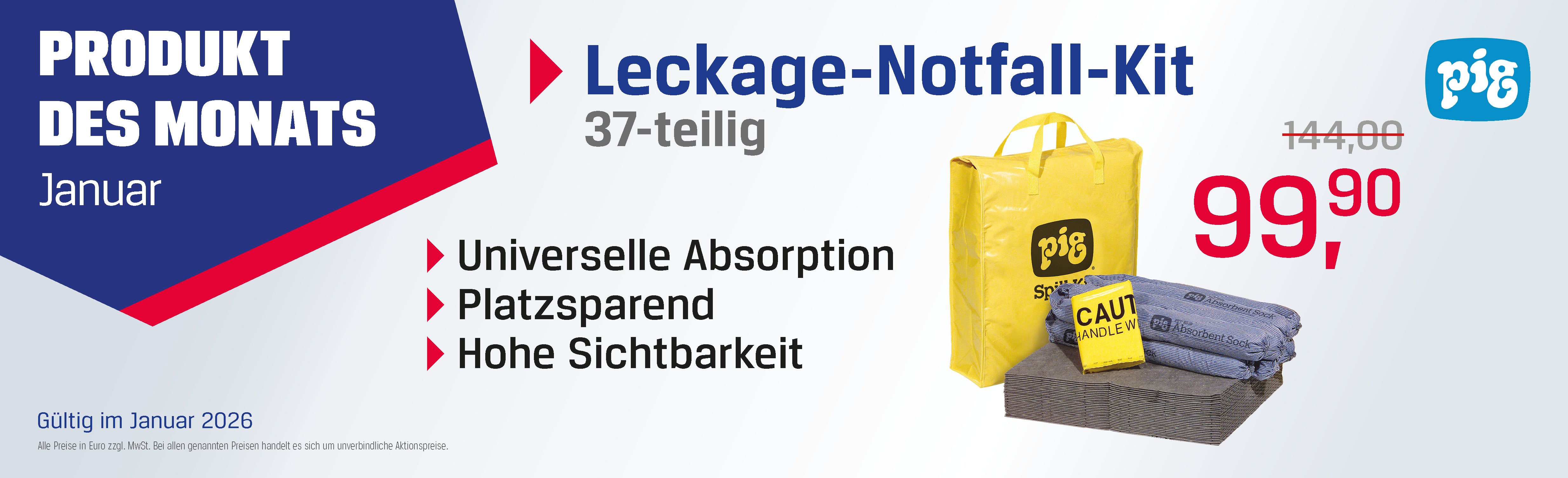 Leckage, Notfall-Kit, NewPig, Produkt des Monata