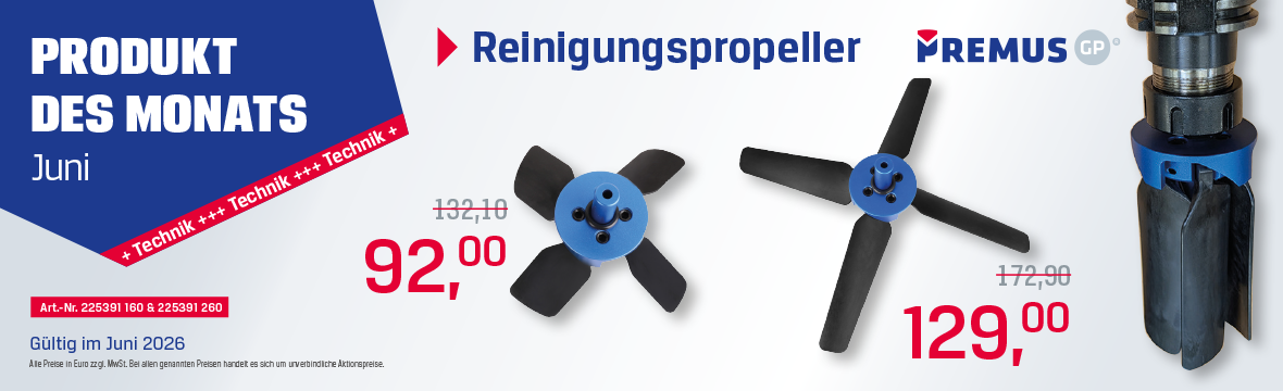 PREMUS, Reinigungspropeller, Maschinenreinigung, Kühlmittelreinigung